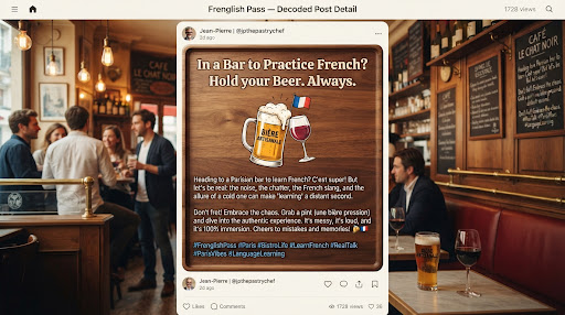 In a Bar to Practice French? Hold your Beer. Always.