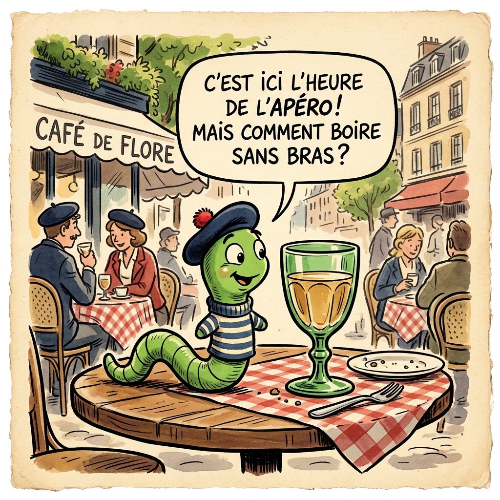 Le ver vert va vers le verre vert 🐛